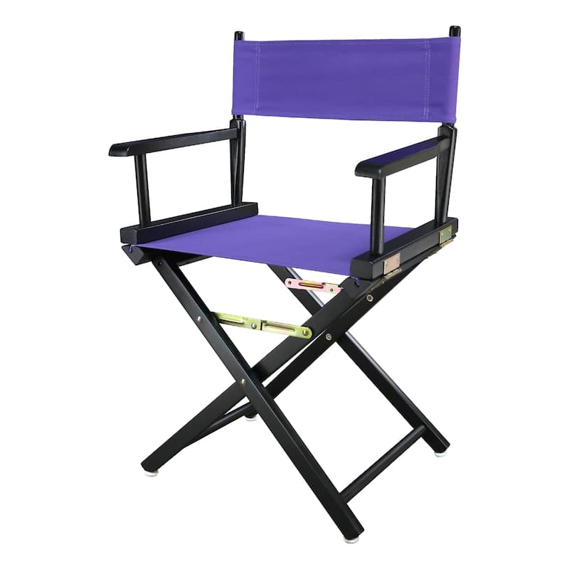 Black Frame 18-inch Director's Chair - Purple