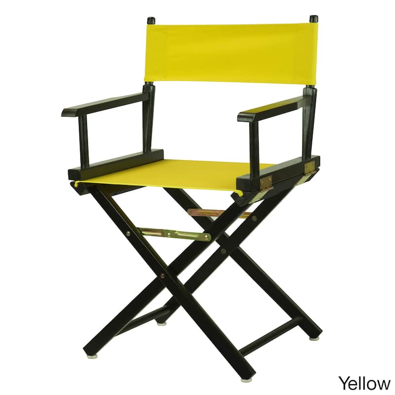 Black Frame 18-inch Director's Chair - Yellow