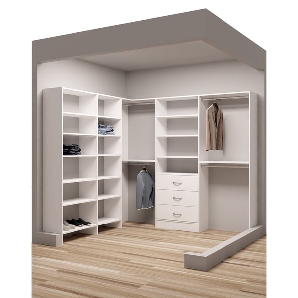 Shop TidySquares Classic White Wood 93 x 90.25 Corner Walk ...