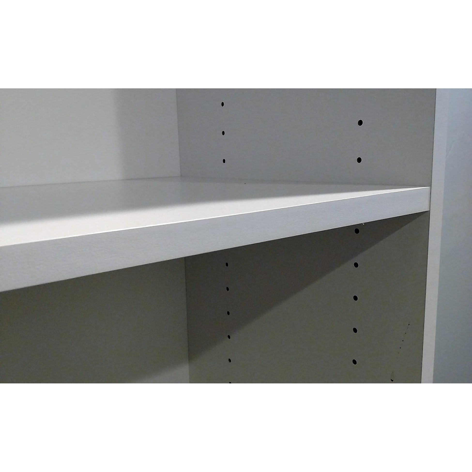 Wood Closet System 30 in. Corner Walk-In Adjustable Shelf Laminate in White  18098225649