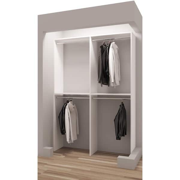 White Reach-In Closet, Custom Organizers