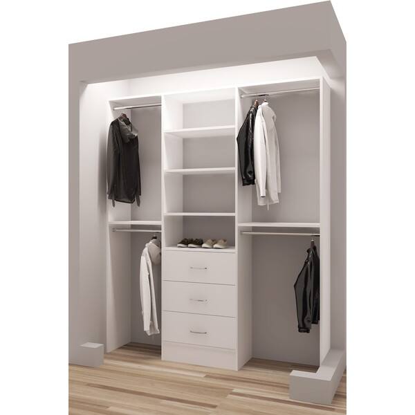 Shop Tidysquares White Wood 63 Reachin Closet Organizer Free