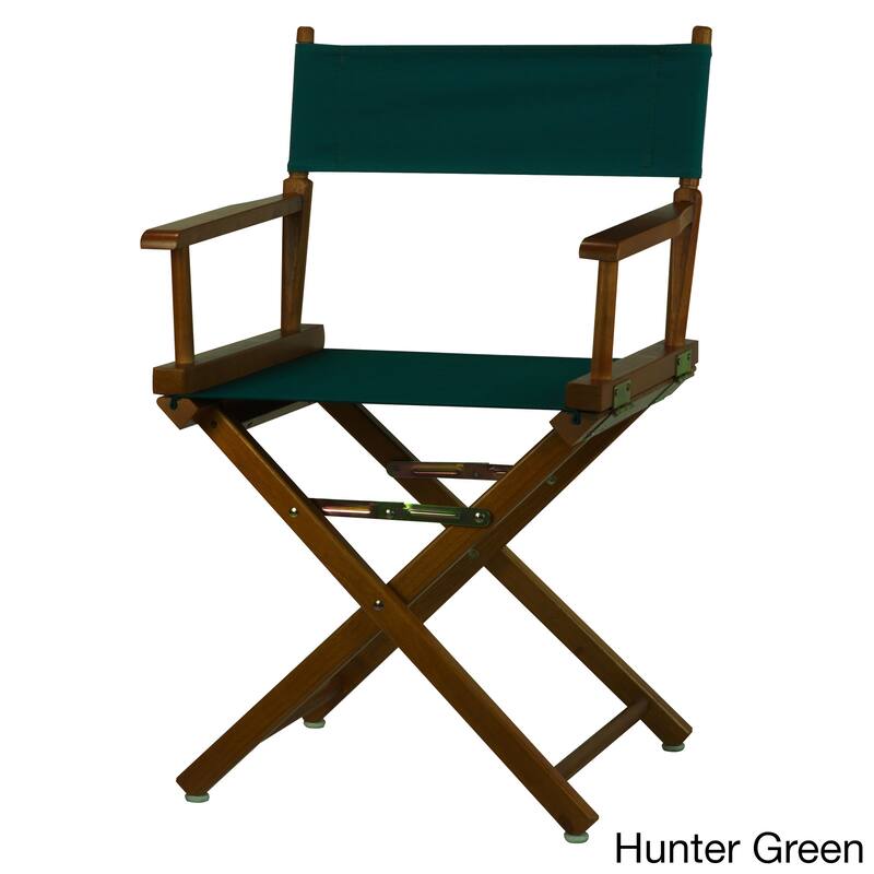 Honey Oak Frame 18-inch Director's Chair - N/A - Hunter Green