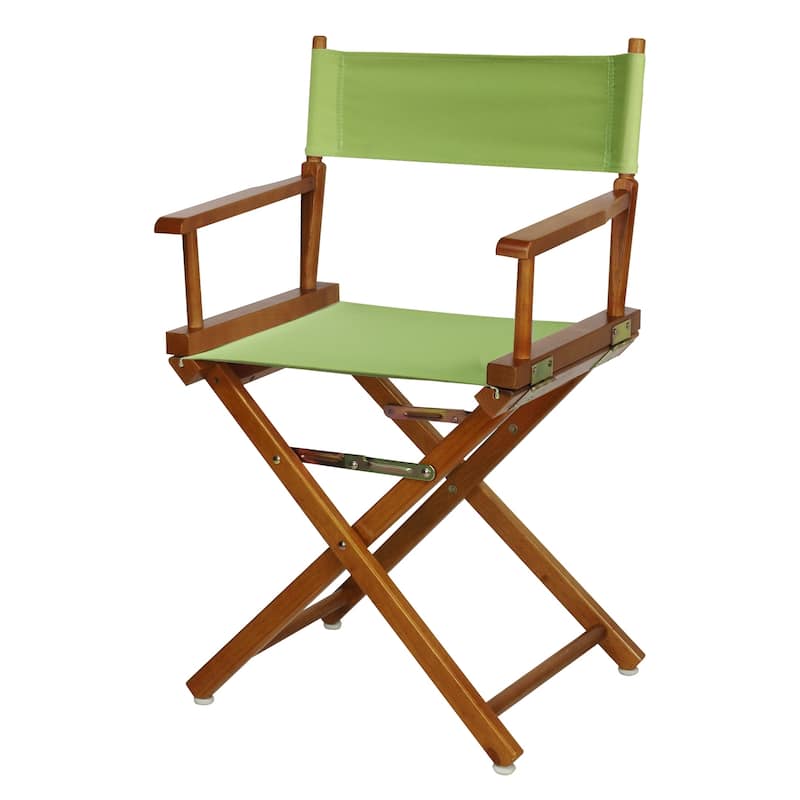 Honey Oak Frame 18-inch Director's Chair - Honey Finish - Lime