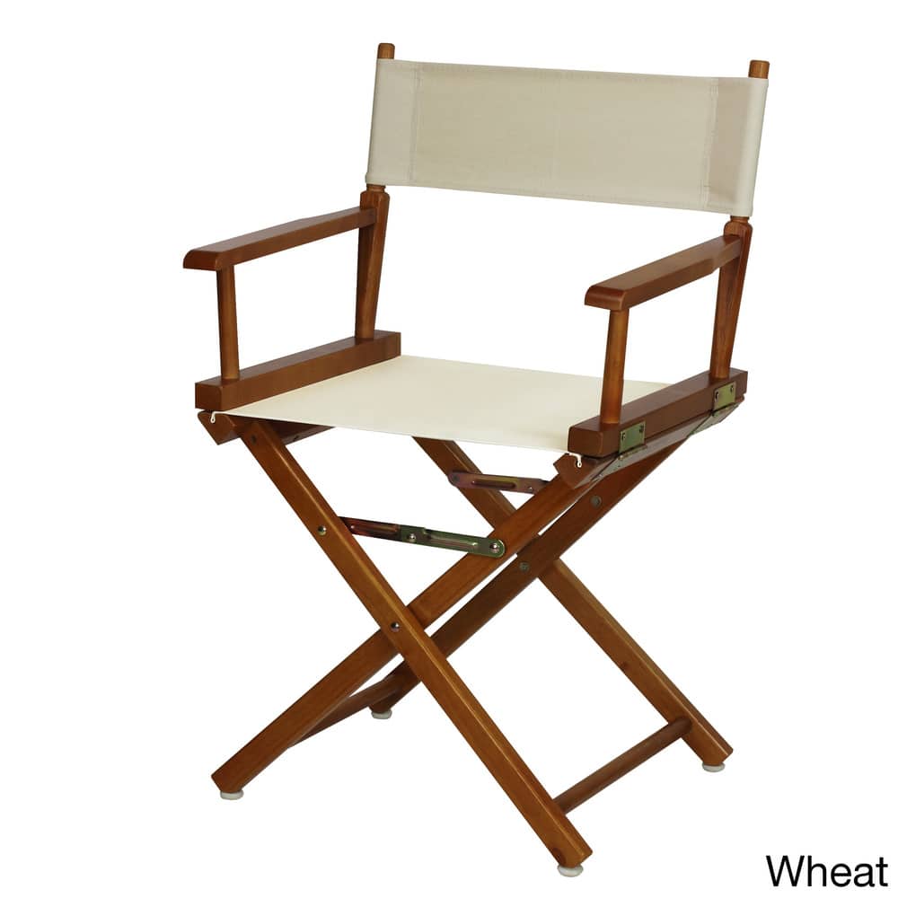 Honey Oak Frame 18-inch Director's Chair