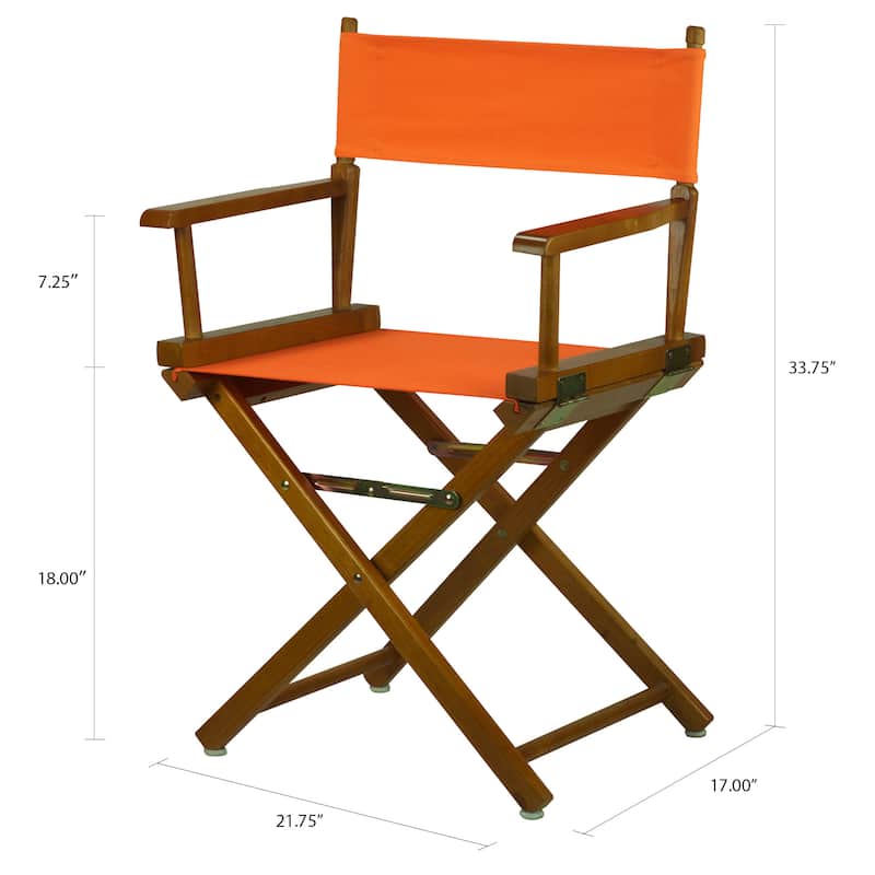 Honey Oak Frame 18-inch Director's Chair