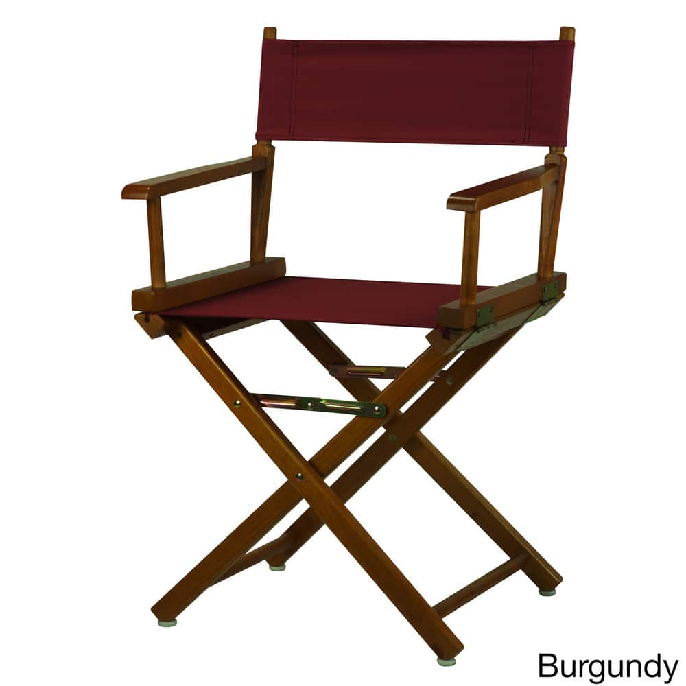 Honey Oak Frame 18-inch Director's Chair