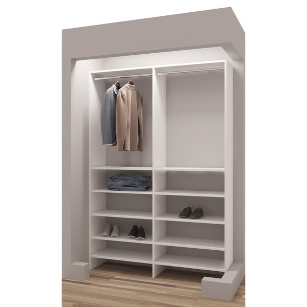 TidySquares White Wood 50.25" Reach-in Closet Organizer