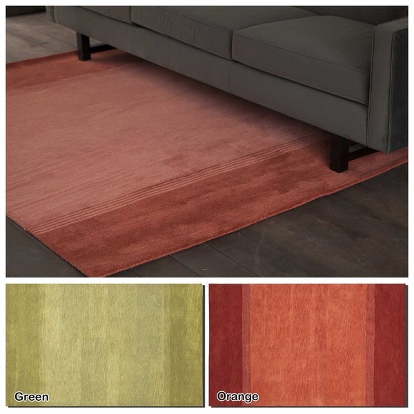 Artist's Loom Hand-Tufted Contemporary Solid Pattern Wool Rug (7'9"x10'6")