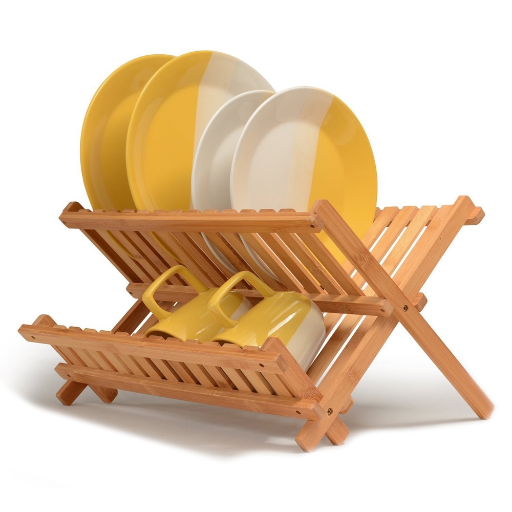 Collapsible Dish Drying Rack With Adjustable Swivel Sprout