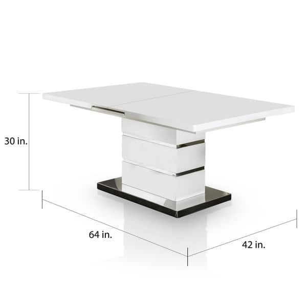 Novas Contemporary 78 Inch Glossy White Dining Table By Novas Contemporary 78 Inch Glossy White Dining Table By