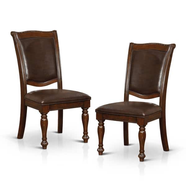 Copper Grove Madzharovo Traditional Faux Leather Dining Chairs (Set of