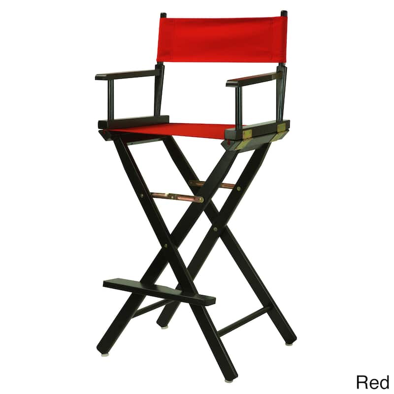 Black Frame 30-inch Director's Chair - Red