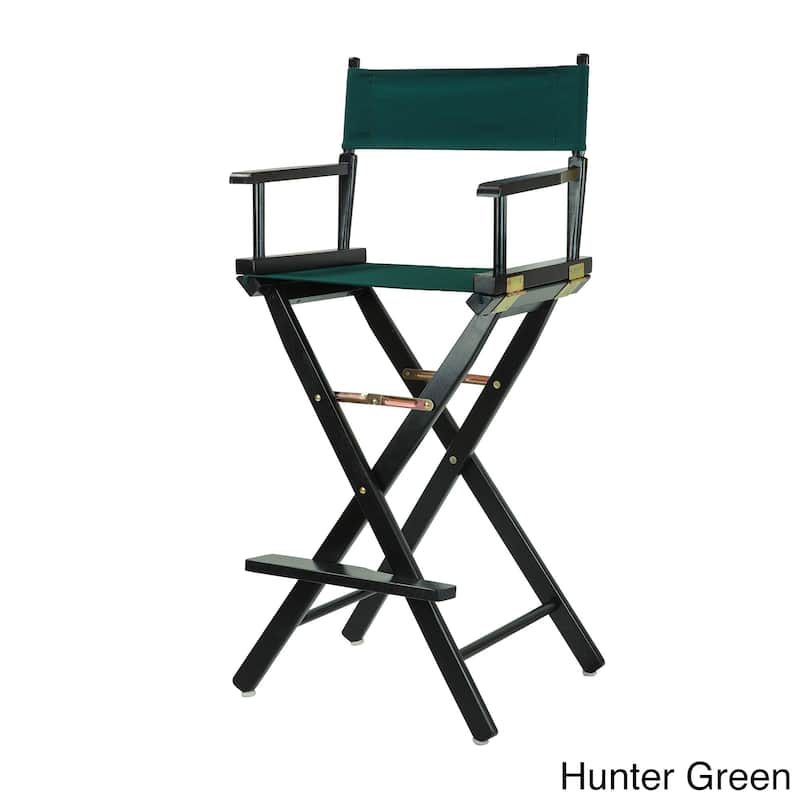 Black Frame 30-inch Director's Chair - Hunter Green