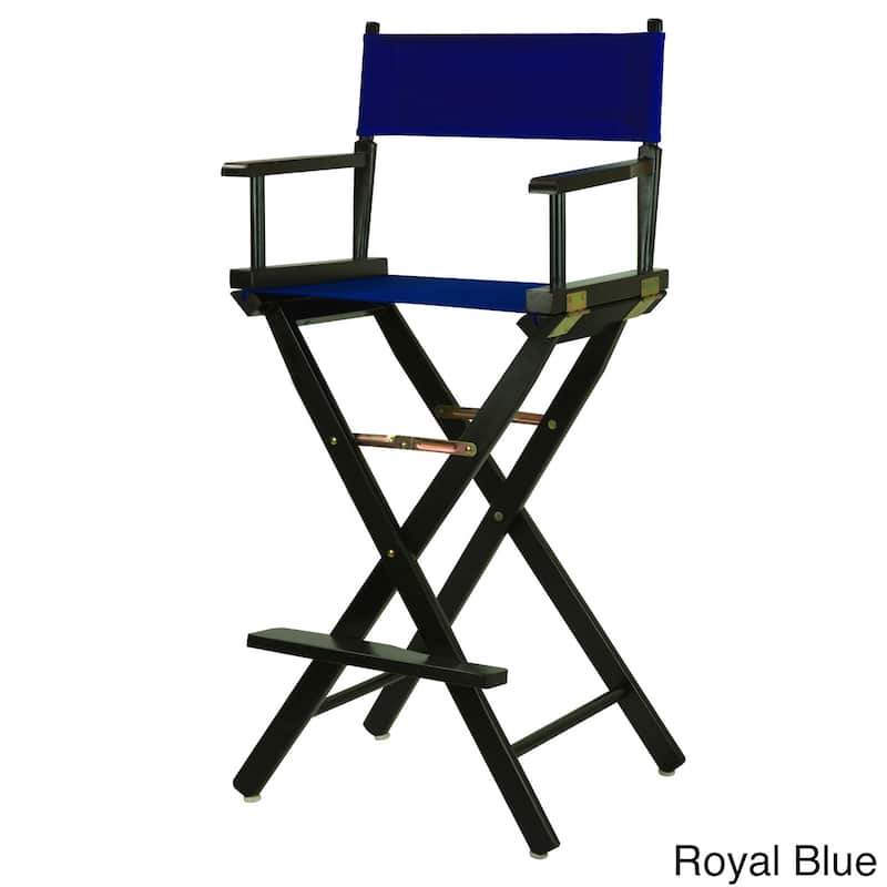 Black Frame 30-inch Director's Chair - Royal Blue