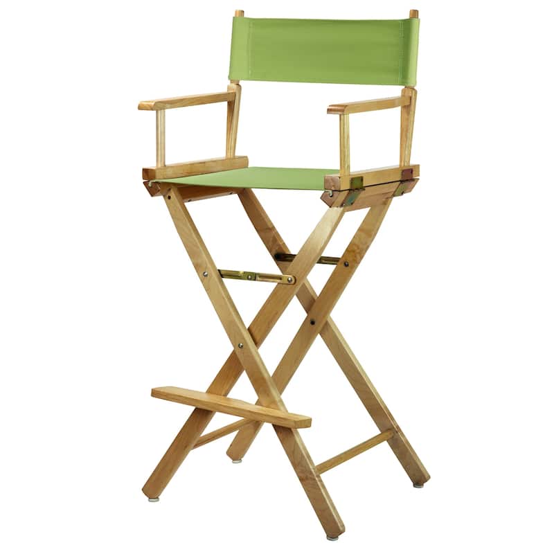 Natural Frame 30-inch Director's Chair - Lime