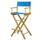 Natural Frame 30-inch Director's Chair - turquoise