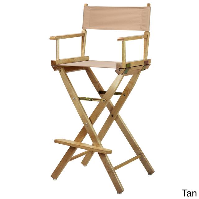 Natural Frame 30-inch Director's Chair - Tan