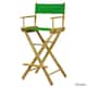 Natural Frame 30-inch Director's Chair - Green