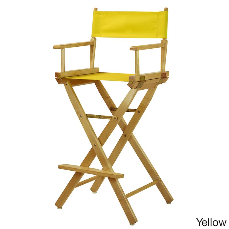 Natural Frame 30-inch Director's Chair - Yellow