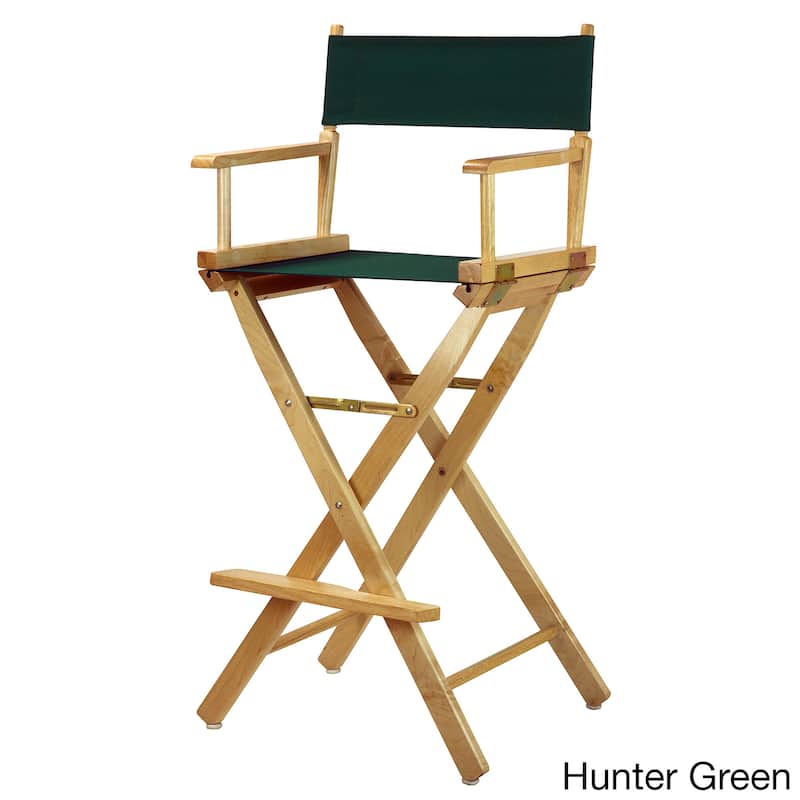 Natural Frame 30-inch Director's Chair - Hunter Green
