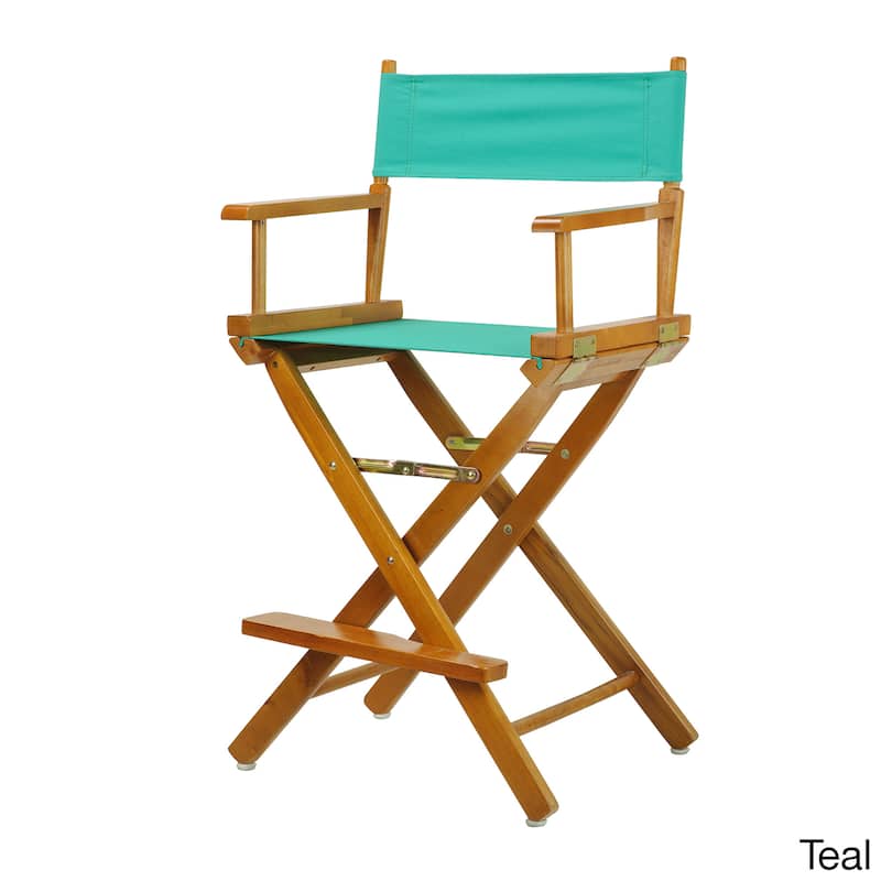Honey Oak Frame 24-inch Counter-height Director's Chair