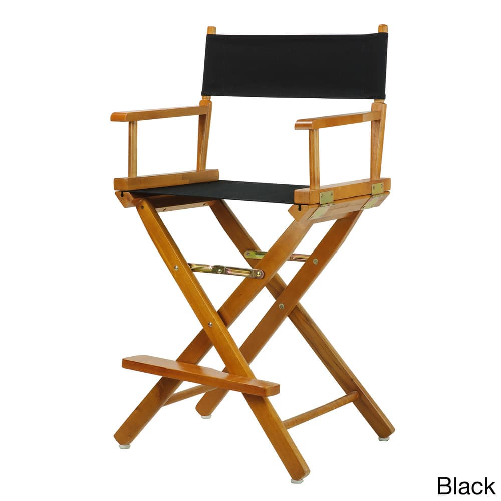 Honey Oak Frame 24-inch Counter-height Director's Chair