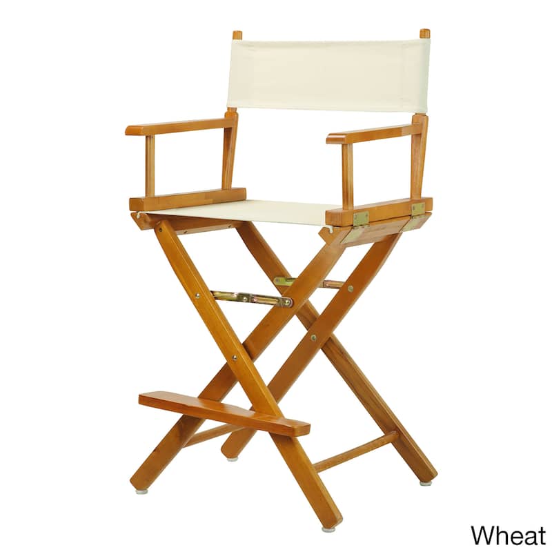 Honey Oak Frame 24-inch Counter-height Director's Chair - Wheat