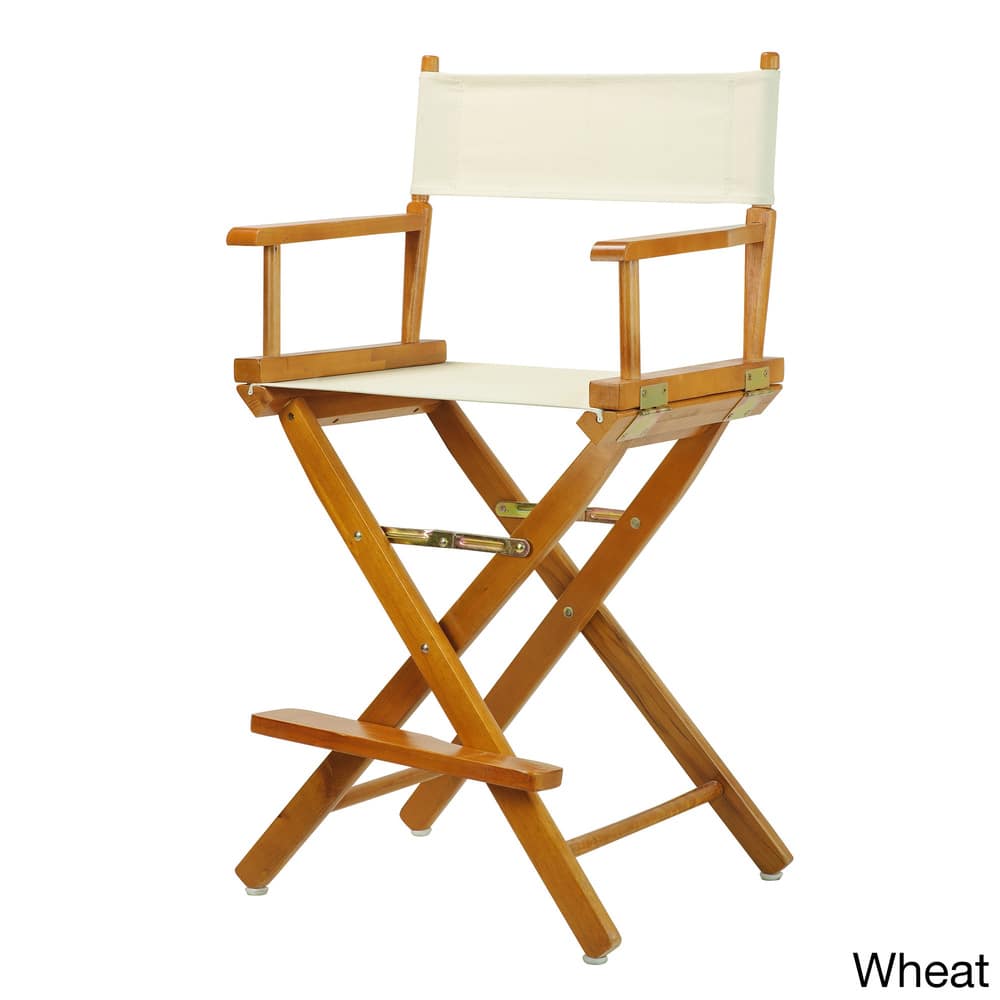 Honey Oak Frame 24-inch Counter-height Director's Chair