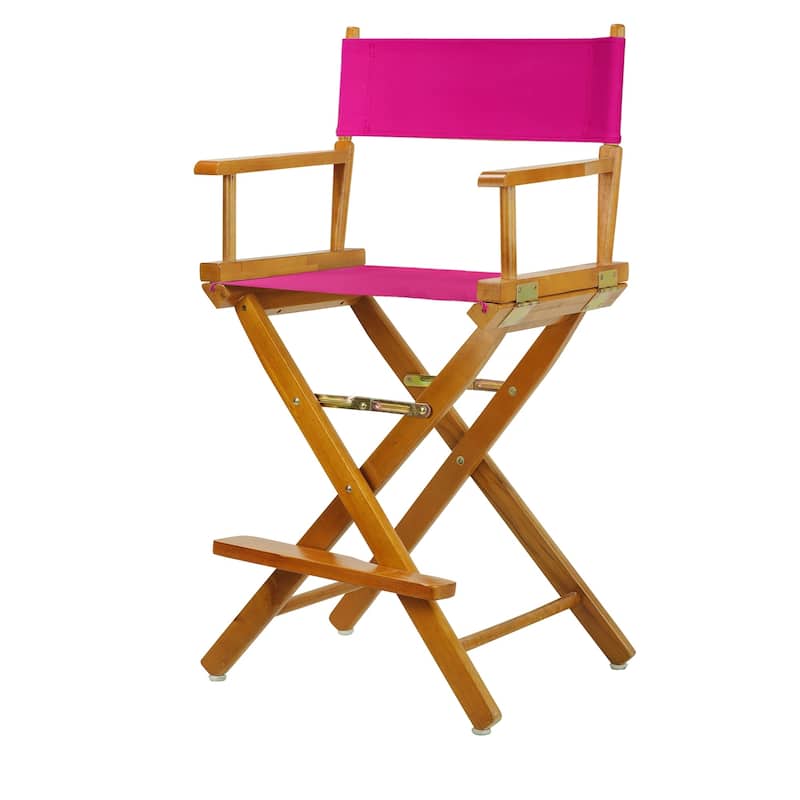 Honey Oak Frame 24-inch Counter-height Director's Chair
