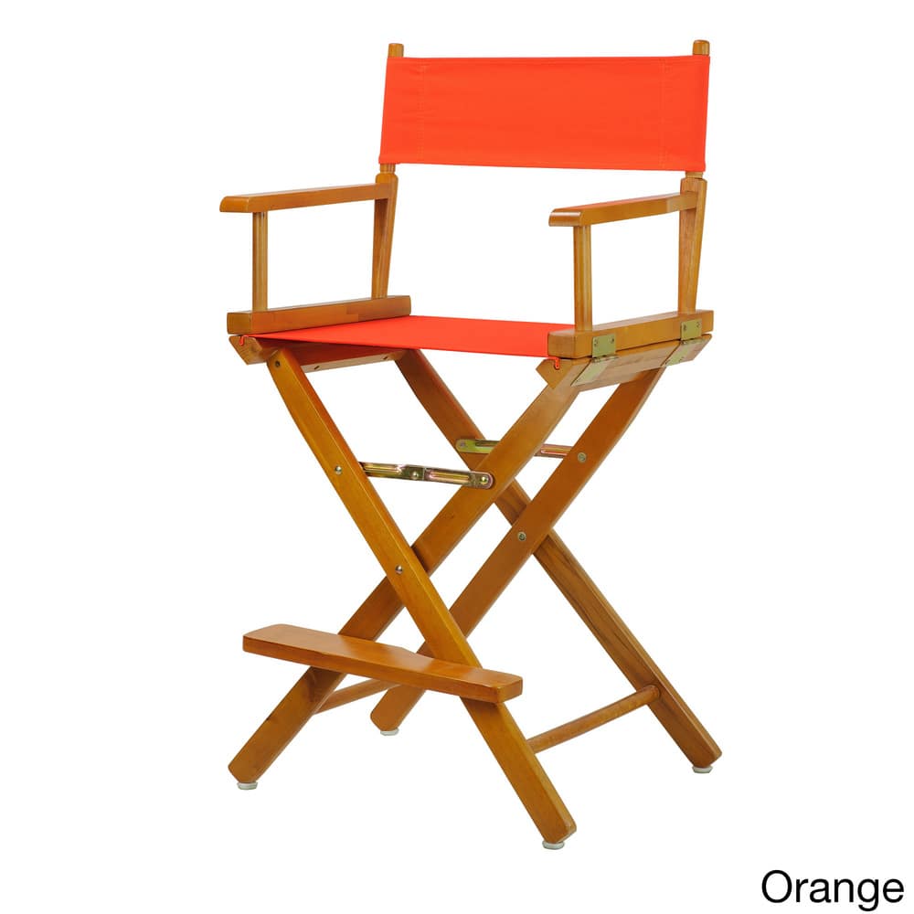 Honey Oak Frame 24-inch Counter-height Director's Chair
