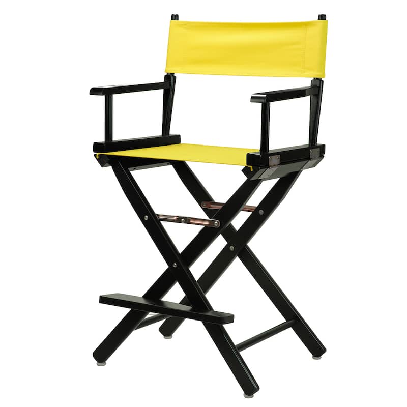 Black Frame 24-inch Director's Chair - Yellow