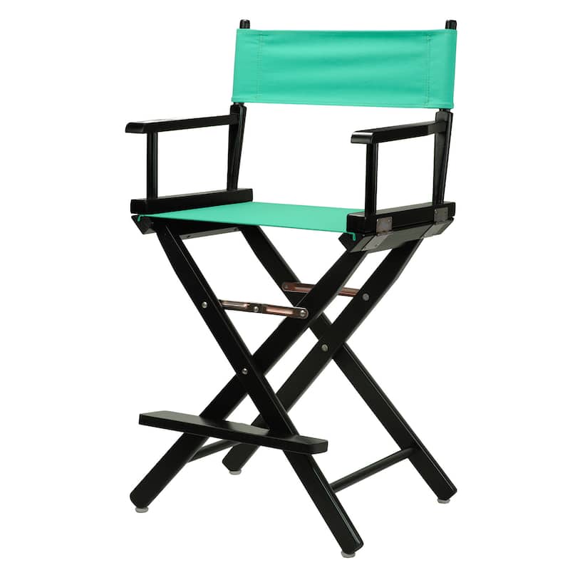 Black Frame 24-inch Director's Chair - Teal