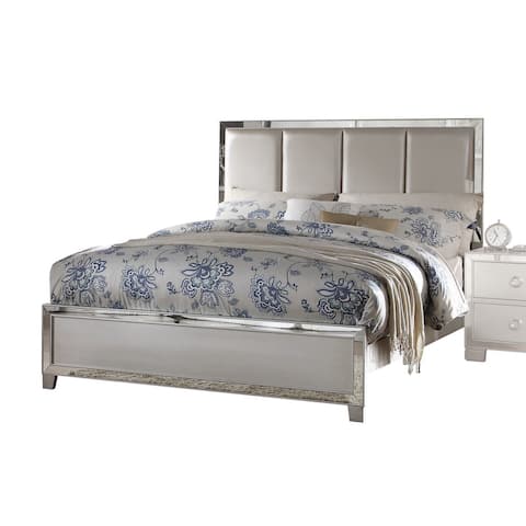 Silver Orchid Heston Matte Gold PU and Platinum Bed