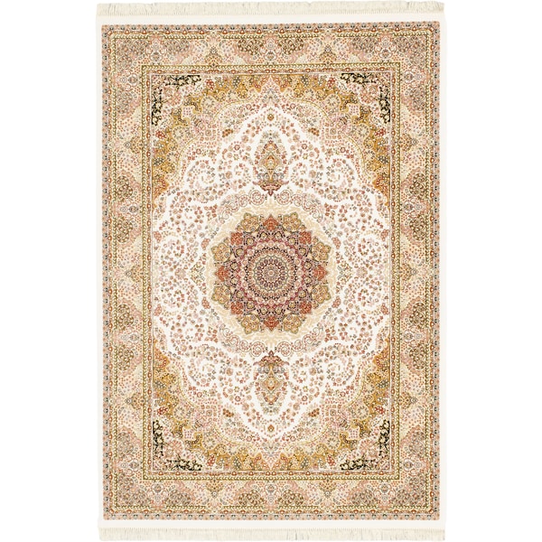 Ecarpetgallery King David 400 Lines Handspun White Multicolor Ecarpetgallery King David 400 Lines Handspun White Multicolor Viscose From Bamboo Cotton Handmade Rug 7 10 X 11 2 Free Shipping Today
