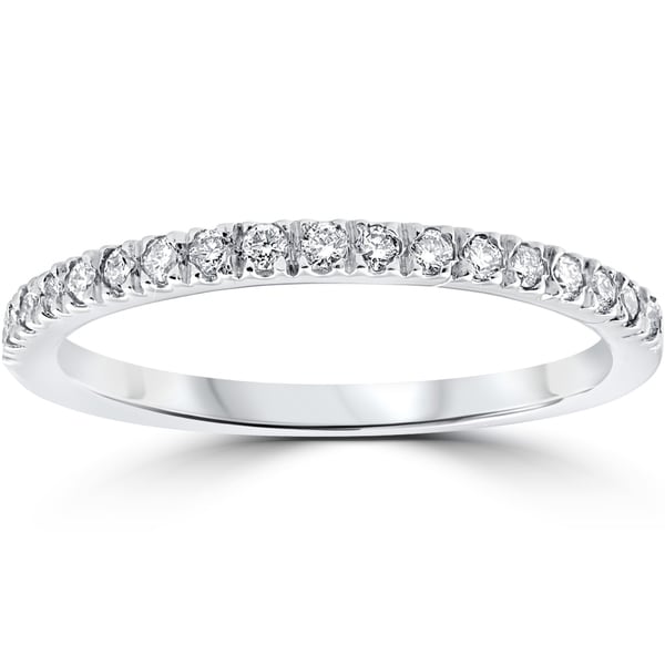 355k White Gold 355/35 ct TDW Pave Diamond Stackable Wedding Ring ...