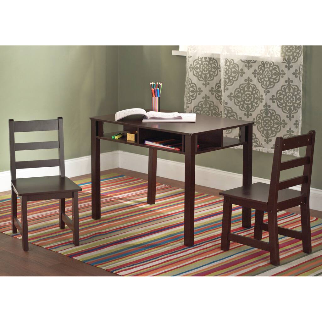 Simple Living 3-Piece Kids Storage Table and Chair Set