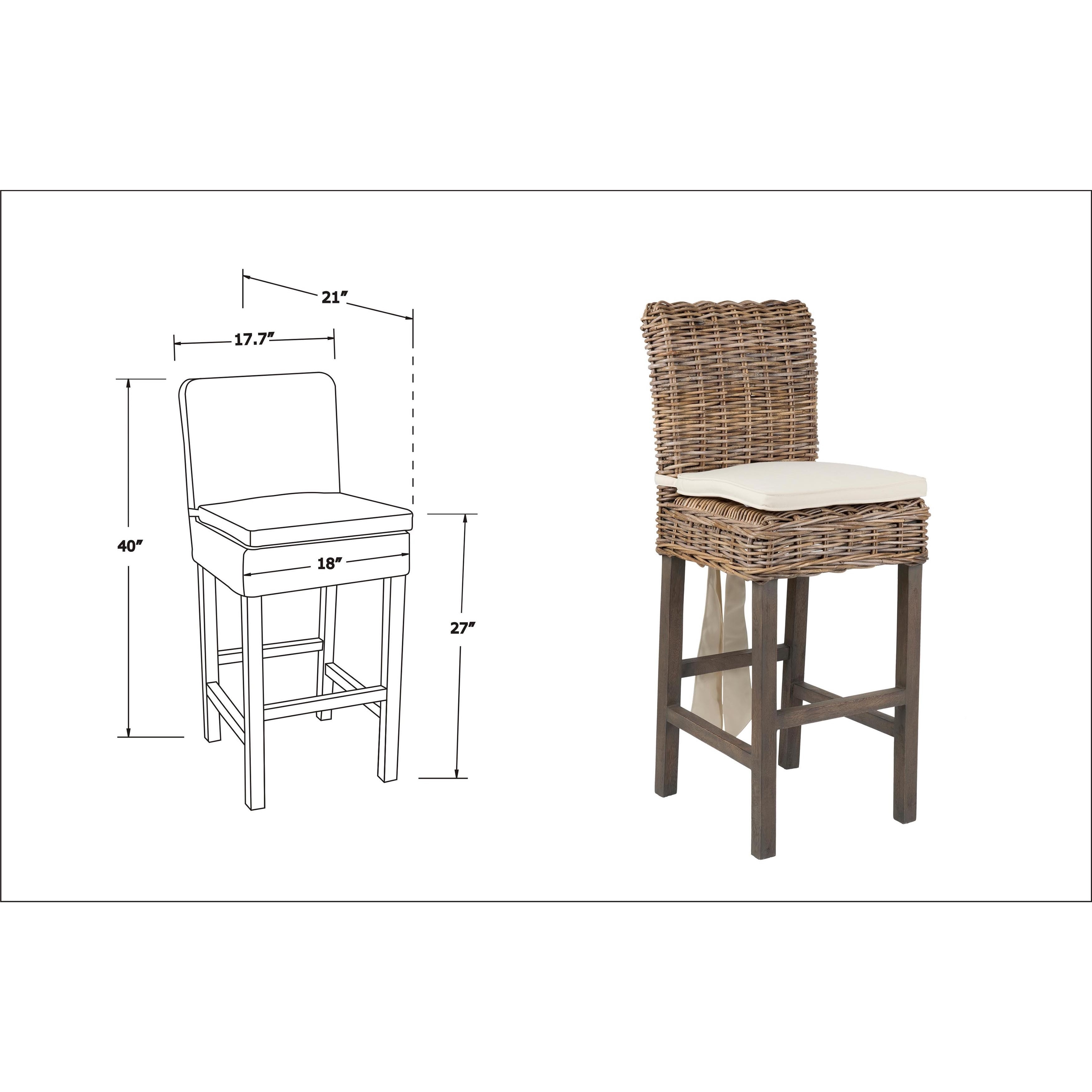 East at main rattan counter online stool