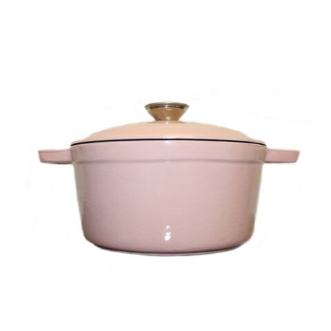 Neo Cast Iron Oval Covered Casserole Dish 8qt Pink