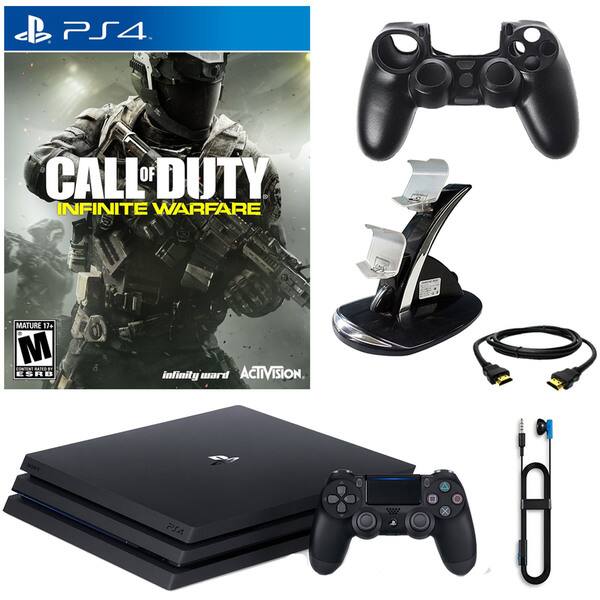 Playstation 4 Pro 1tb Console With Cod Infinite Warfare Accessories Black Overstock