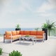 preview thumbnail 19 of 22, Shore 5 Piece Outdoor Patio Aluminum Sectional Sofa Set