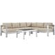 preview thumbnail 18 of 22, Shore 5 Piece Outdoor Patio Aluminum Sectional Sofa Set