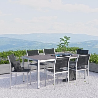 Shore 7 Piece Outdoor Patio Aluminum Dining Set