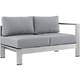 preview thumbnail 6 of 12, Shore 4 Piece Outdoor Patio Aluminum Sectional Sofa Set