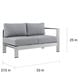 preview thumbnail 13 of 12, Shore 4 Piece Outdoor Patio Aluminum Sectional Sofa Set