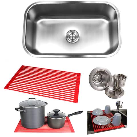 Single-Bowl Undermount Steel Kitchen Sink