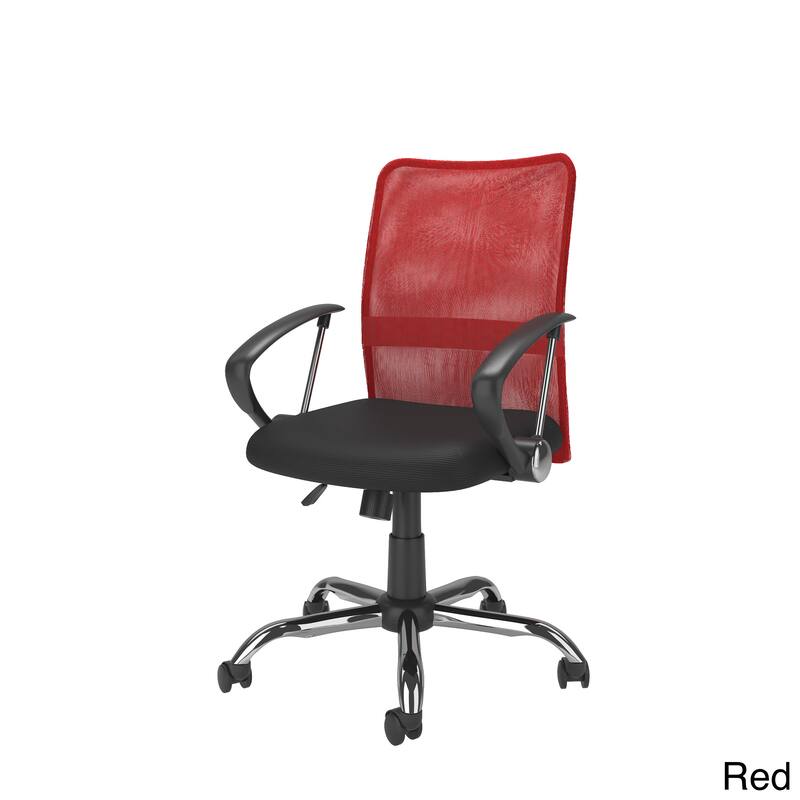 Harper Contoured Mesh Back Office Chair - Red
