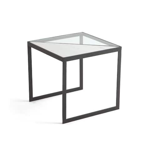 Matte Black and Powder-Coated Side Table