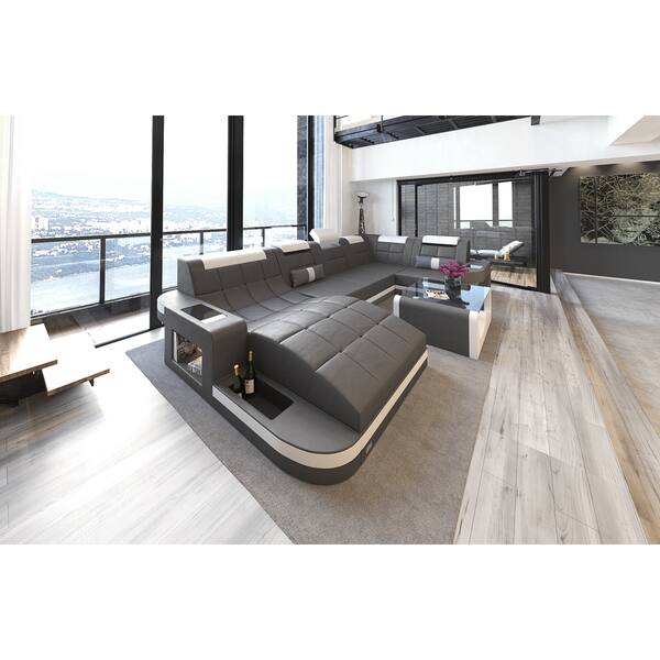 SofaDreams Sectional 'Jacksonville' Sofa with LED Lighting Bed Bath