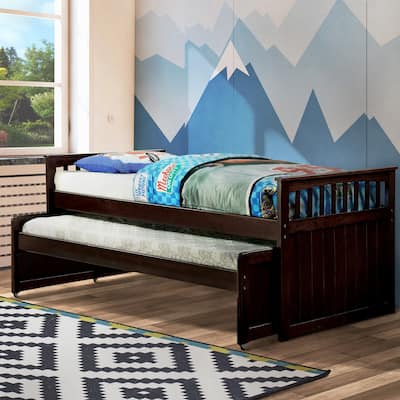 Furniture of America Cill Mission Brown Twin Solid Wood Daybed